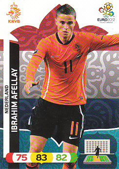 Ibrahim Afellay Netherlands Panini UEFA EURO 2012 #139